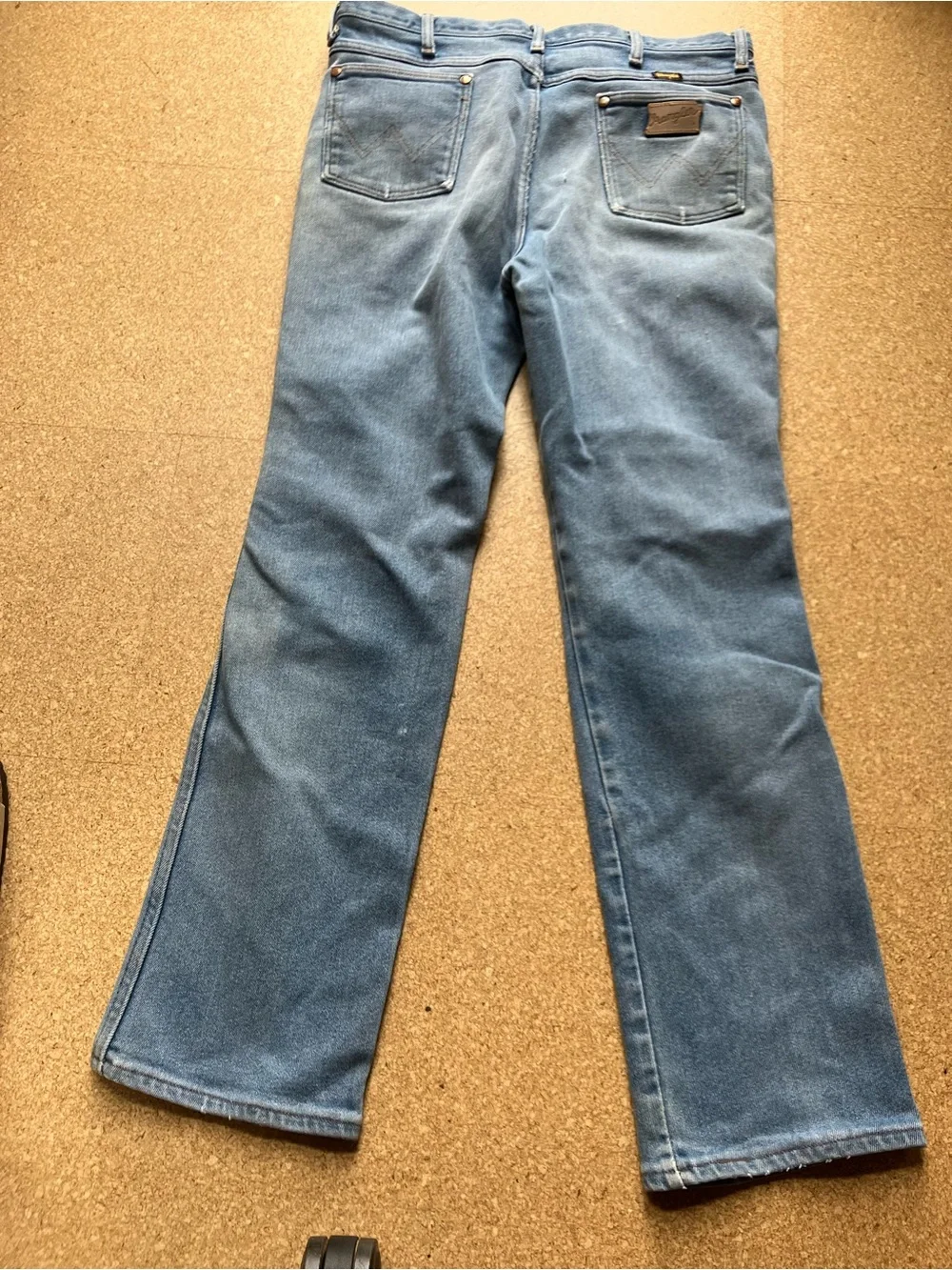 Trashed Worn Wrangler Jeans Holes (34x31)